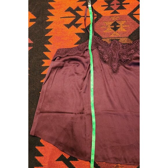 NEW Sophie Burgundy Satin Stretch Lace Trim Cami Winter Bloom By Torrid 1X - Picture 8 of 11